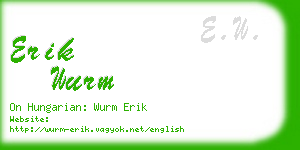 erik wurm business card